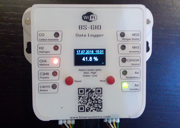 8 gas, temperature and humidity logger